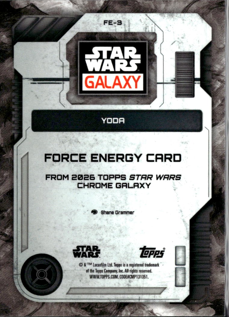 Yoda 2026 Topps Star Wars Galaxy Refractor #FE-3