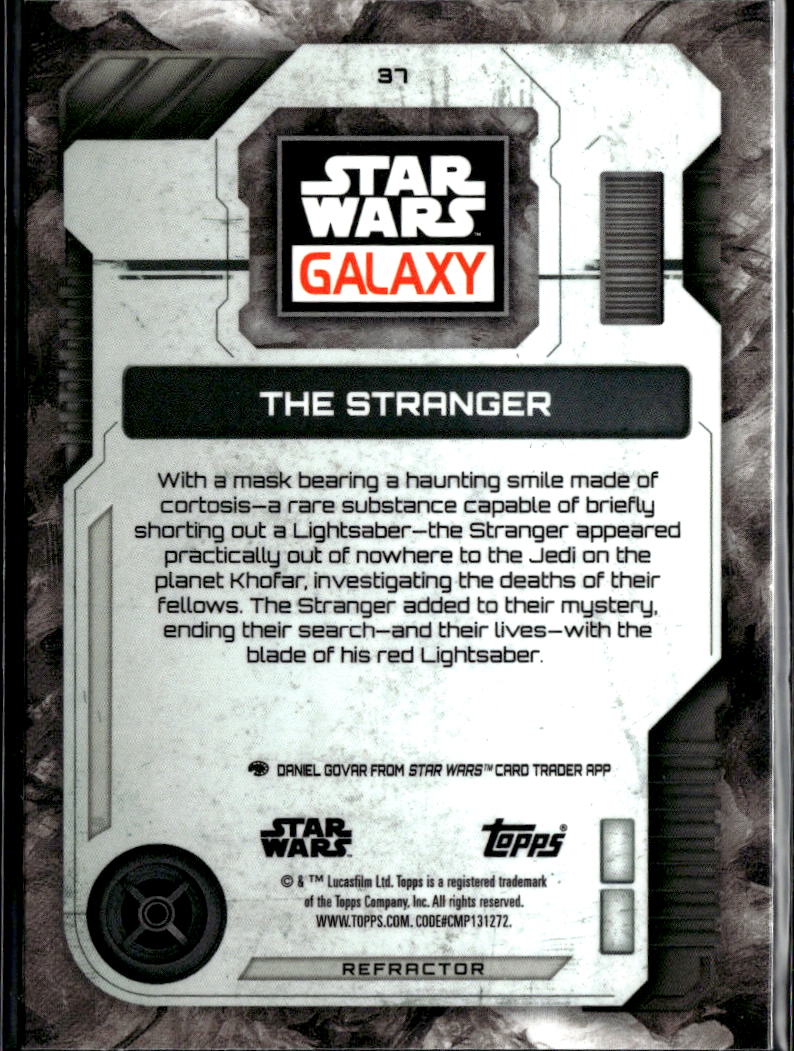 The Stranger 2026 Topps Star Wars Galaxy Refractor #37