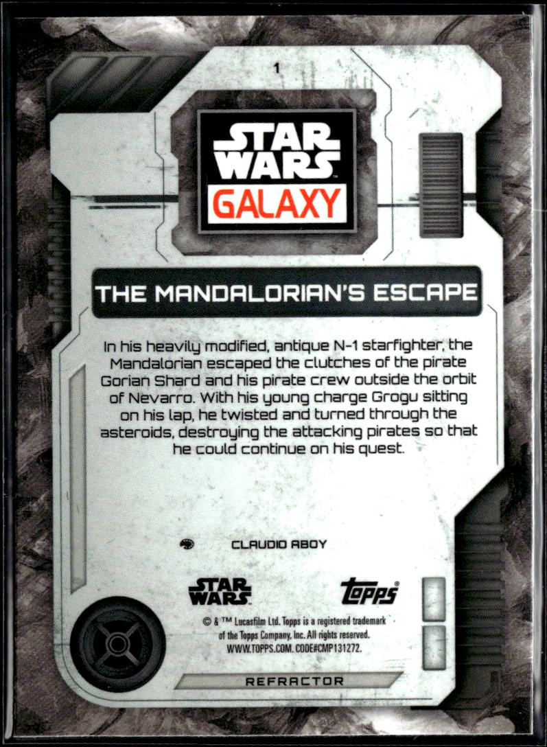 The Mandalorian's Escape 2026 Topps Chrome Star Wars Galaxy REFRACTOR #1