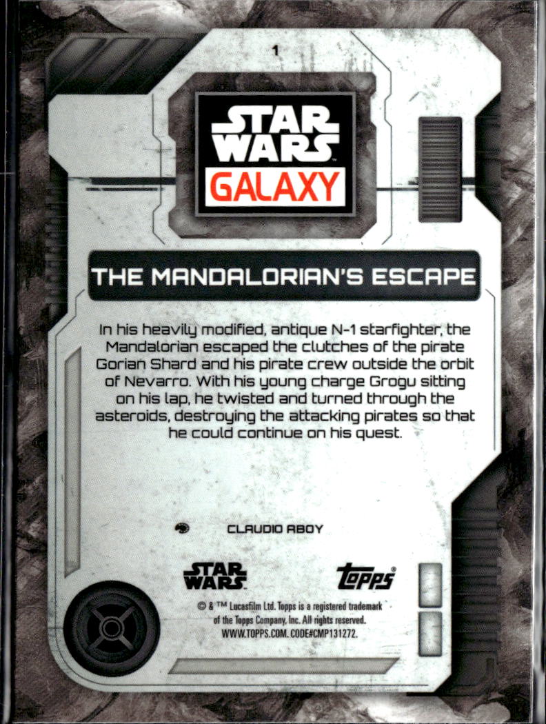 The Mandalorian's Escape 2026 Topps Chrome Star Wars Galaxy Mini Diamond #1