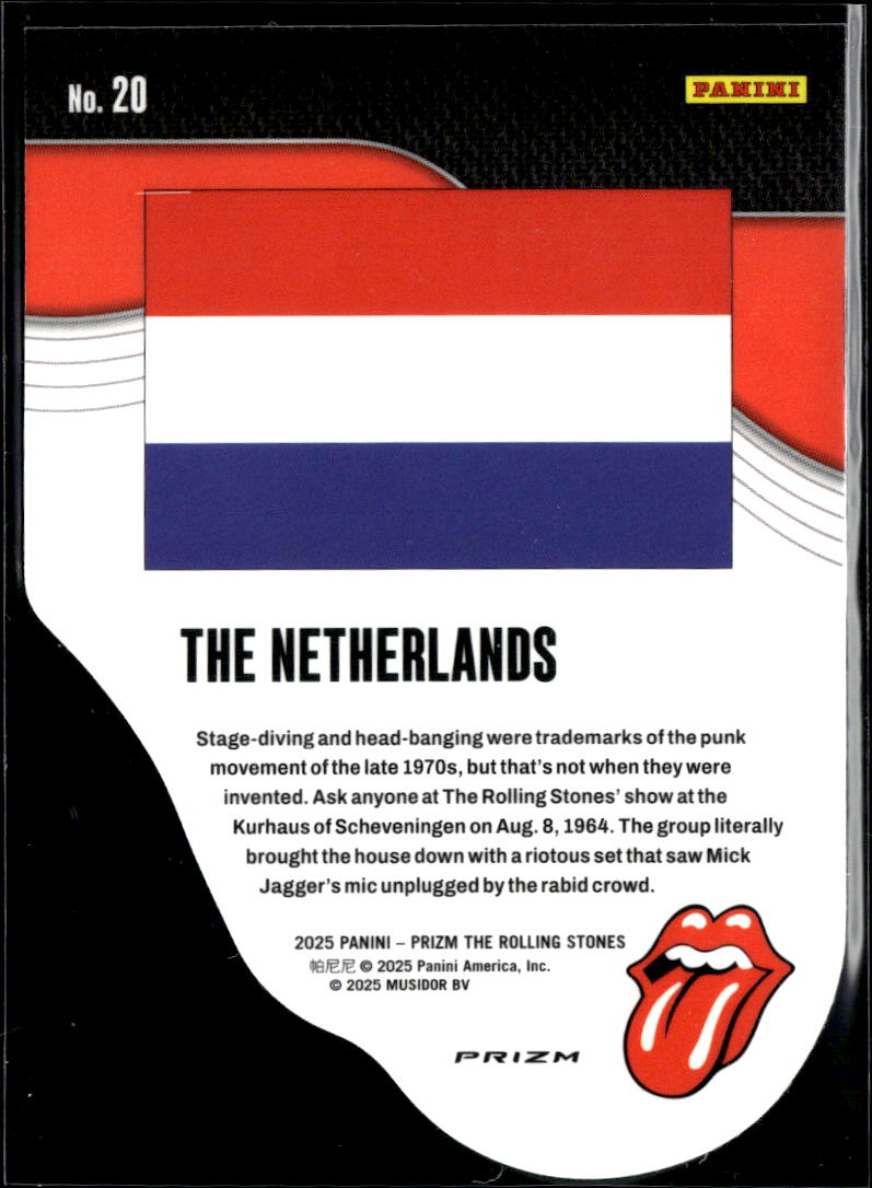 The Netherlands 2025 Panini Prizm The Rolling Stones International Licks #20