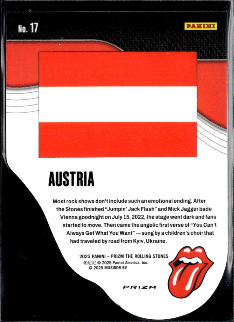 Austria 2025 Panini Prizm The Rolling Stones International Licks #17