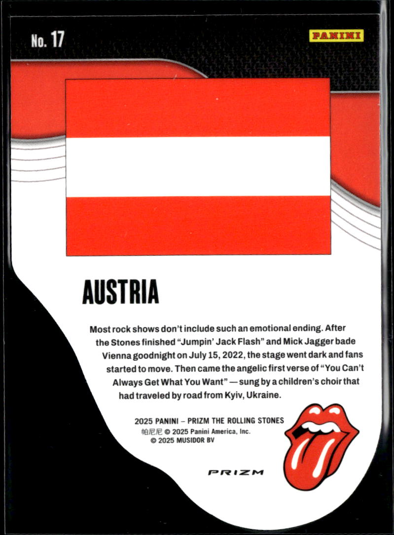 Austria 2025 Panini Prizm The Rolling Stones International Licks #17