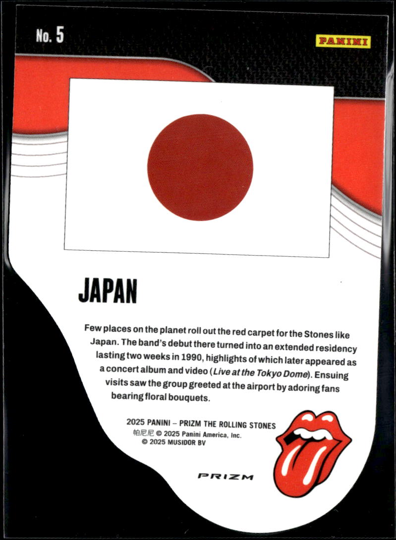 Japan 2025 Panini Prizm The Rolling Stones International Licks #5