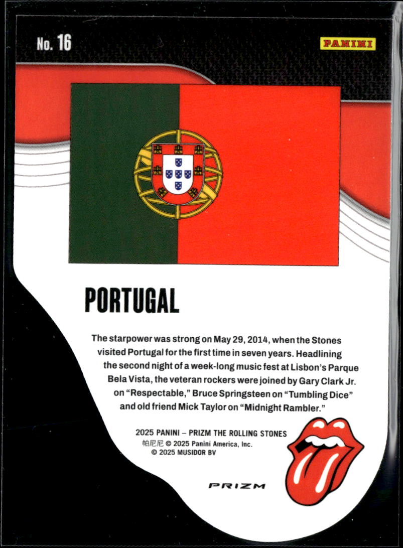 Portugal 2025 Panini Prizm The Rolling Stones International Licks Insert #16