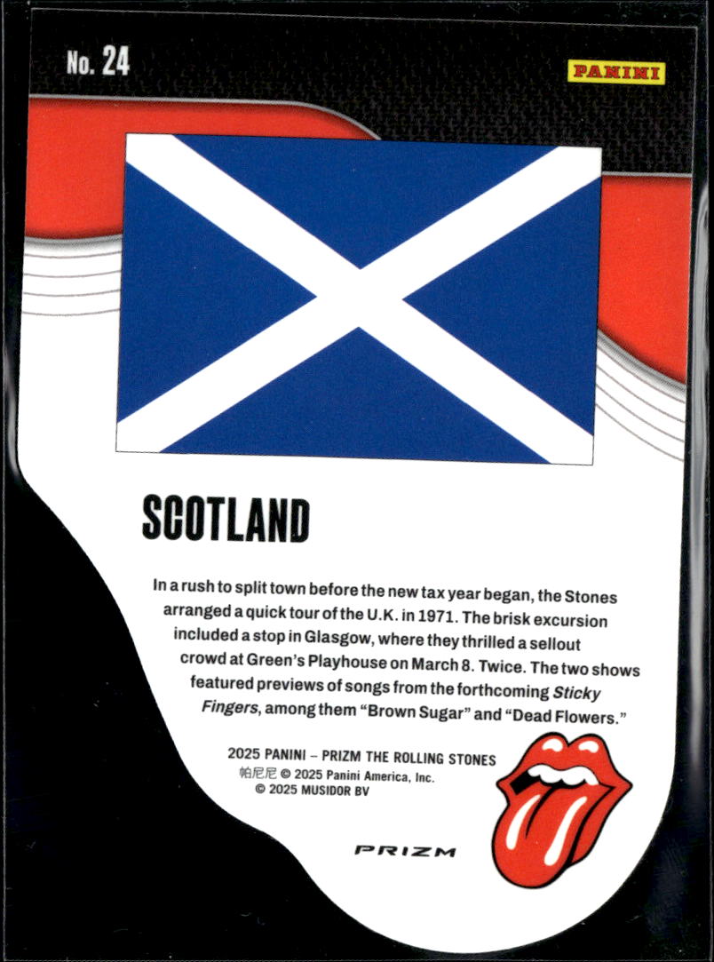 Scotland 2025 Panini Prizm The Rolling Stones International Licks #24