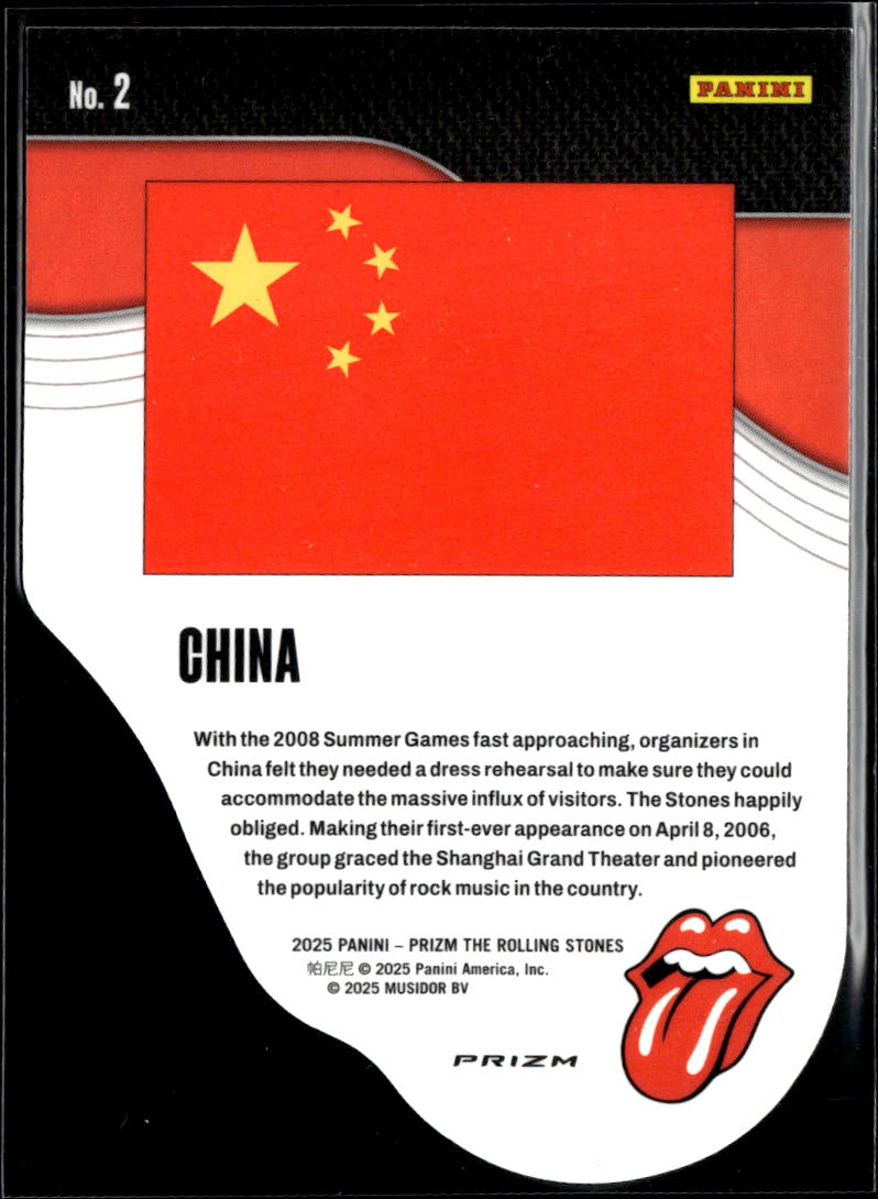 China 2025 Panini Prizm The Rolling Stones International Licks #2