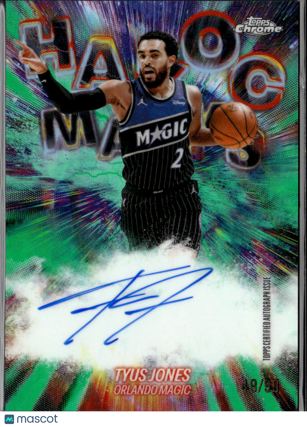 Tyus Jones 2025-26 Topps Chrome Auto Autograph 49 /99 Orlando Magic