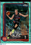 Duncan Robinson 2025-26 Topps Chrome Update Teal Wave 70/199 Detroit Pistons