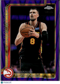 Kristaps Porzingis 2025-26 Topps Chrome Purple RayWave 60/75 Atlanta Hawks