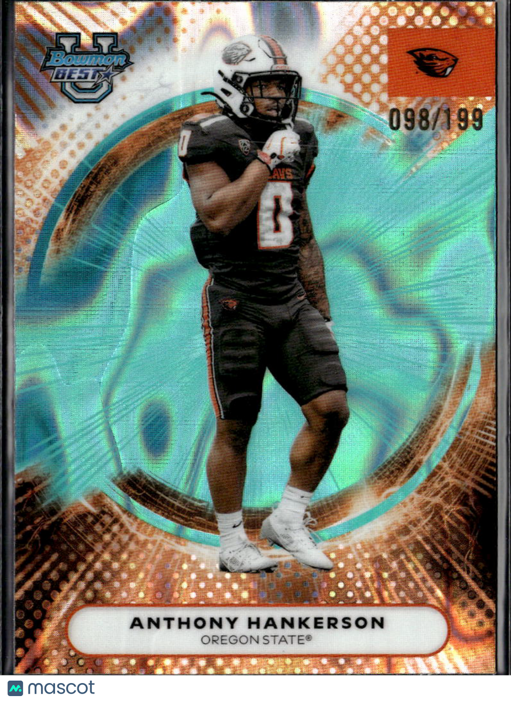 Anthony Hankerson 2025 Bowman's Best Aqua Lava RC 98/199 Oregon State Beavers