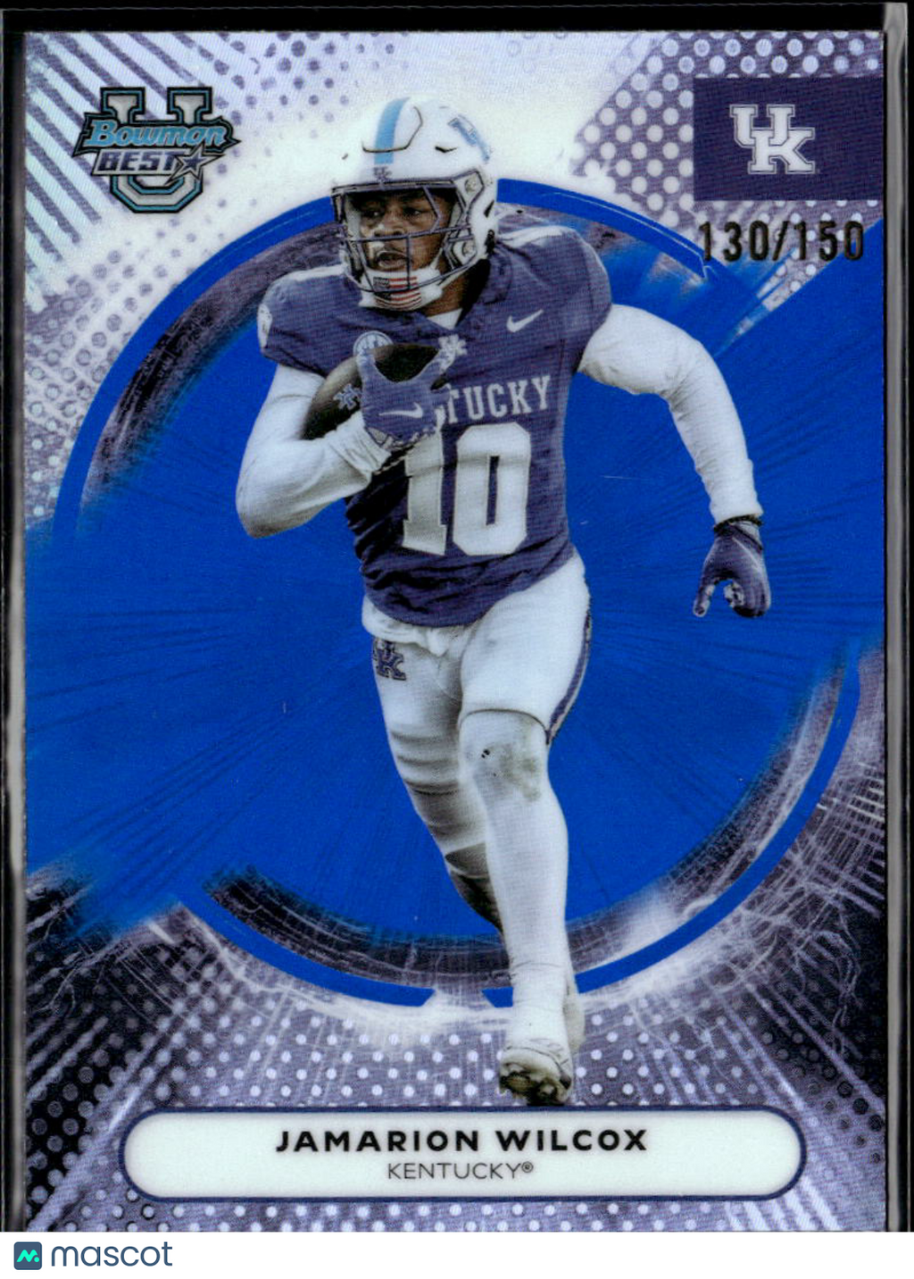 Jamarion Wilcox 2025 Bowman's Best Blue Refractor RC 130/150 Kentucky Wildcats