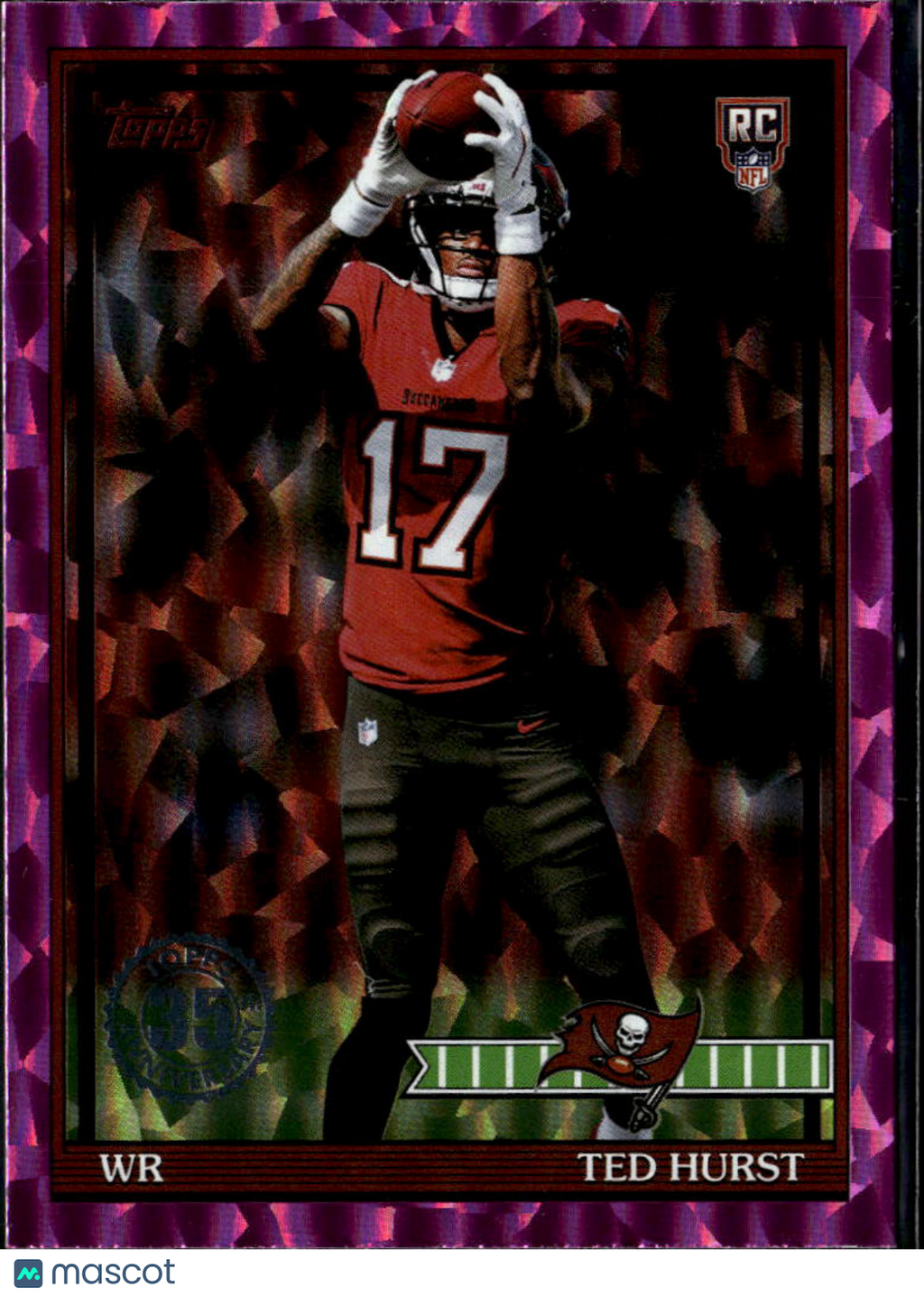 Ted Hurst 2026 Topps Flagship Pink Crackle Rookie RC Tampa Bay Buccaneers