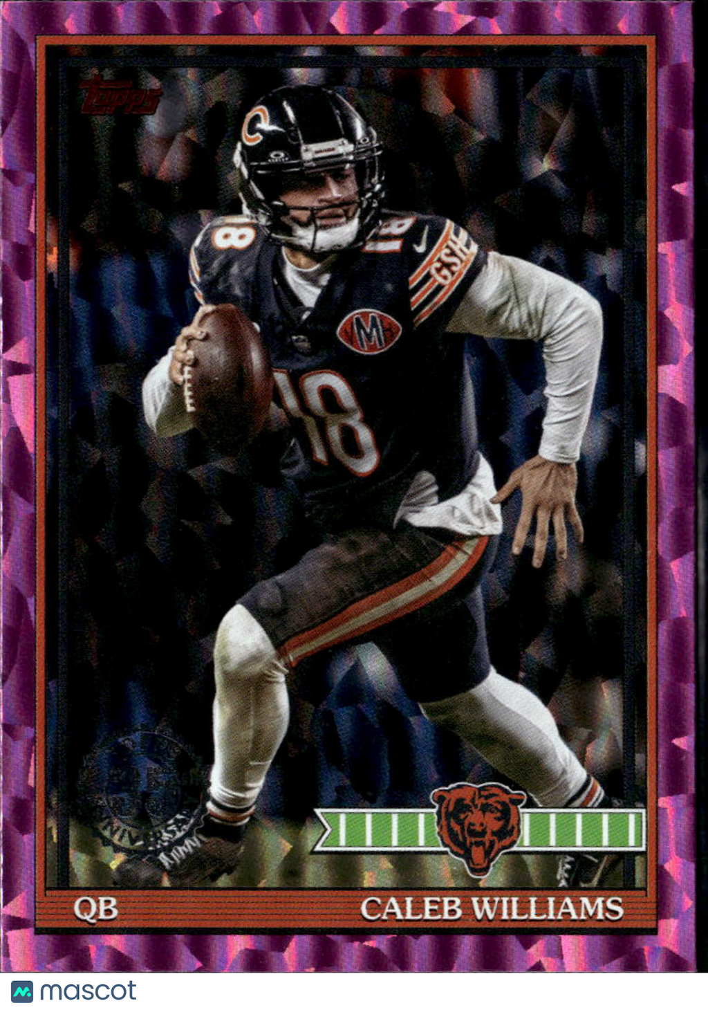 Caleb Williams 2026 Topps Pink Crackle Chicago Bears