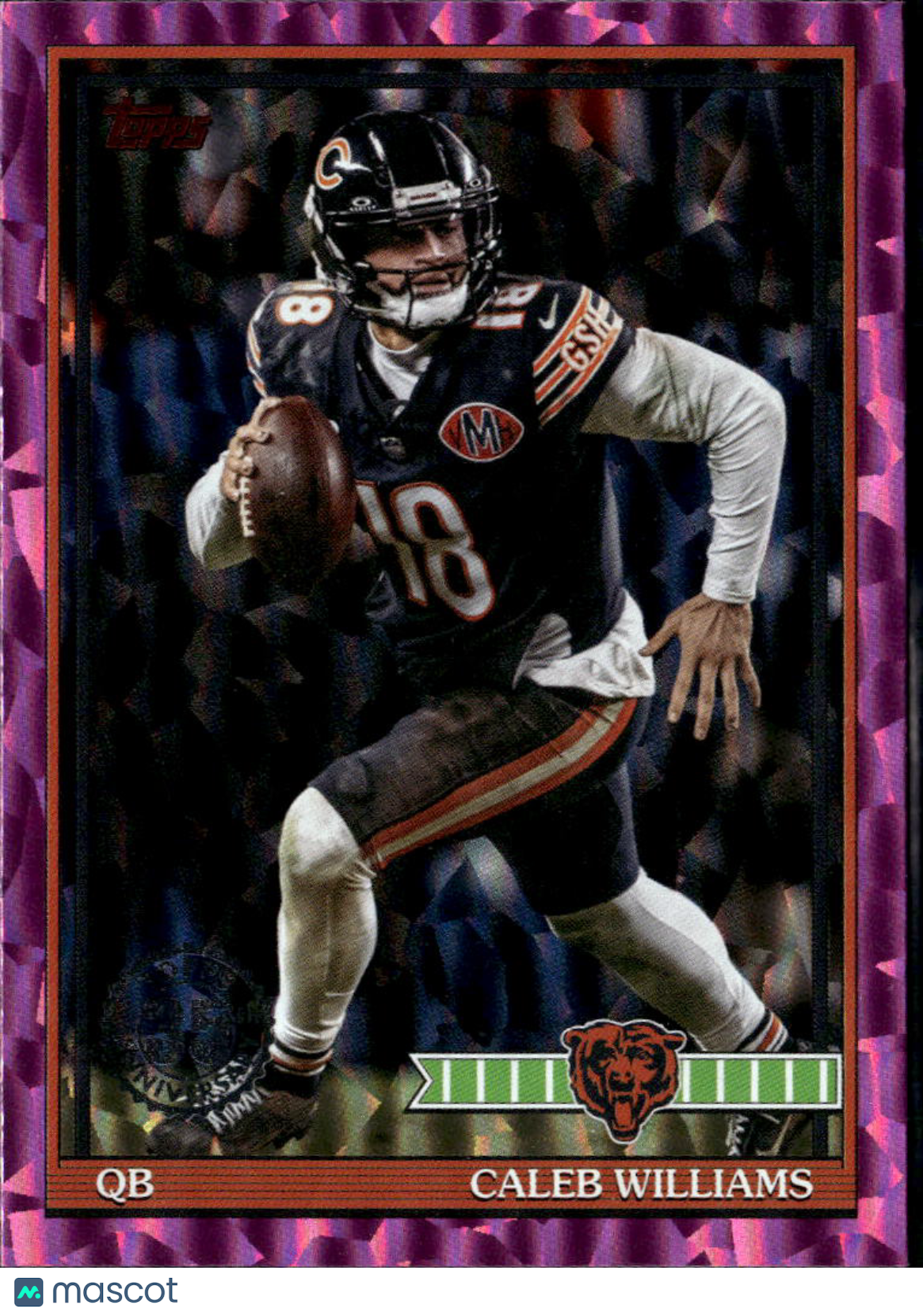 Caleb Williams 2026 Topps Pink Crackle Chicago Bears