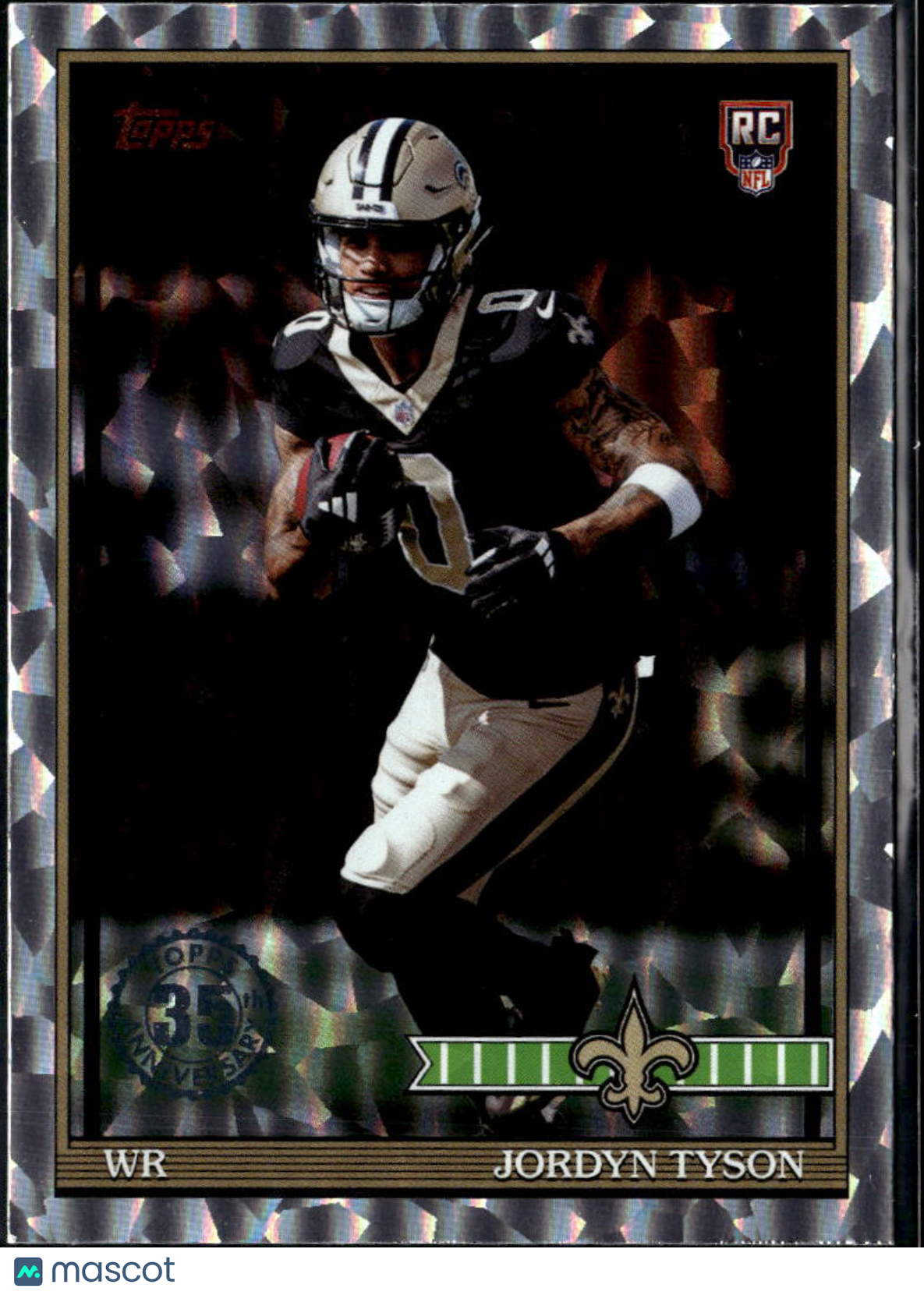 Jordyn Tyson 2026 Topps Silver Crackle Rookie RC  New Orleans Saints