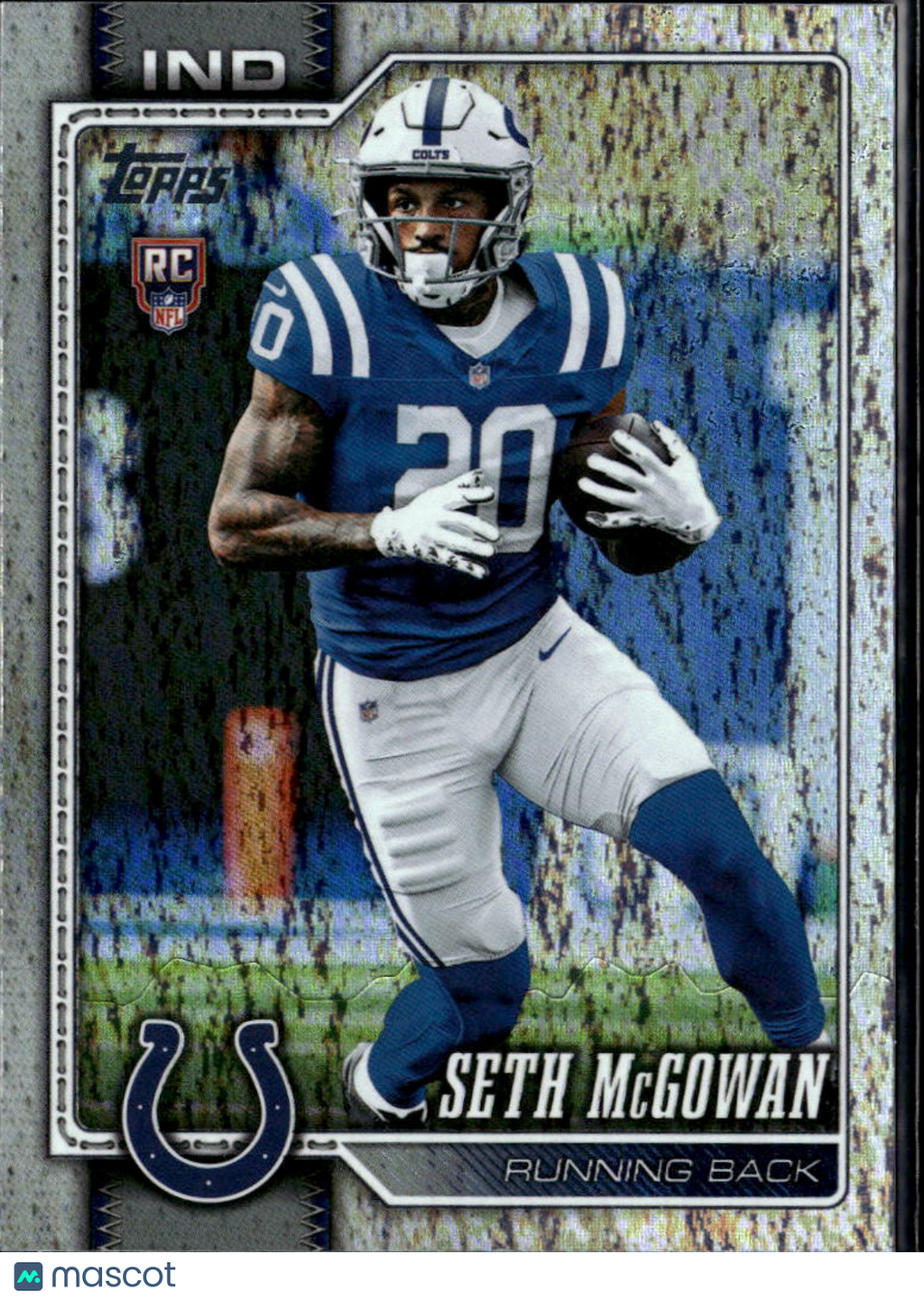 Seth McGowan 2026 Topps Sand Glitter Rookie RC Indianapolis Colts