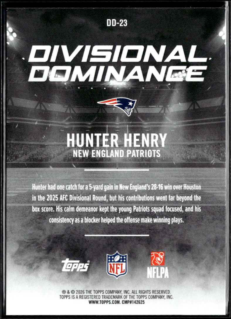 Hunter Henry 2026 Topps Divisional Dominance 146/150 New England Patriots