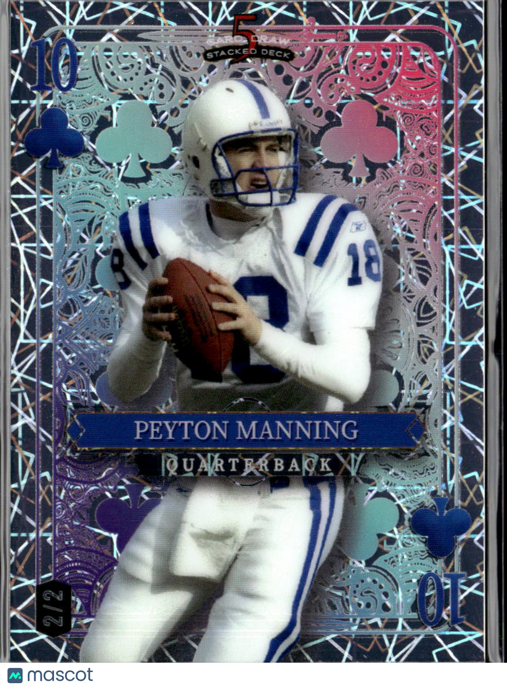 Peyton Manning 2024 Wild Card 5 Card Draw Stacked Deck 2/2 Indianapolis Colts