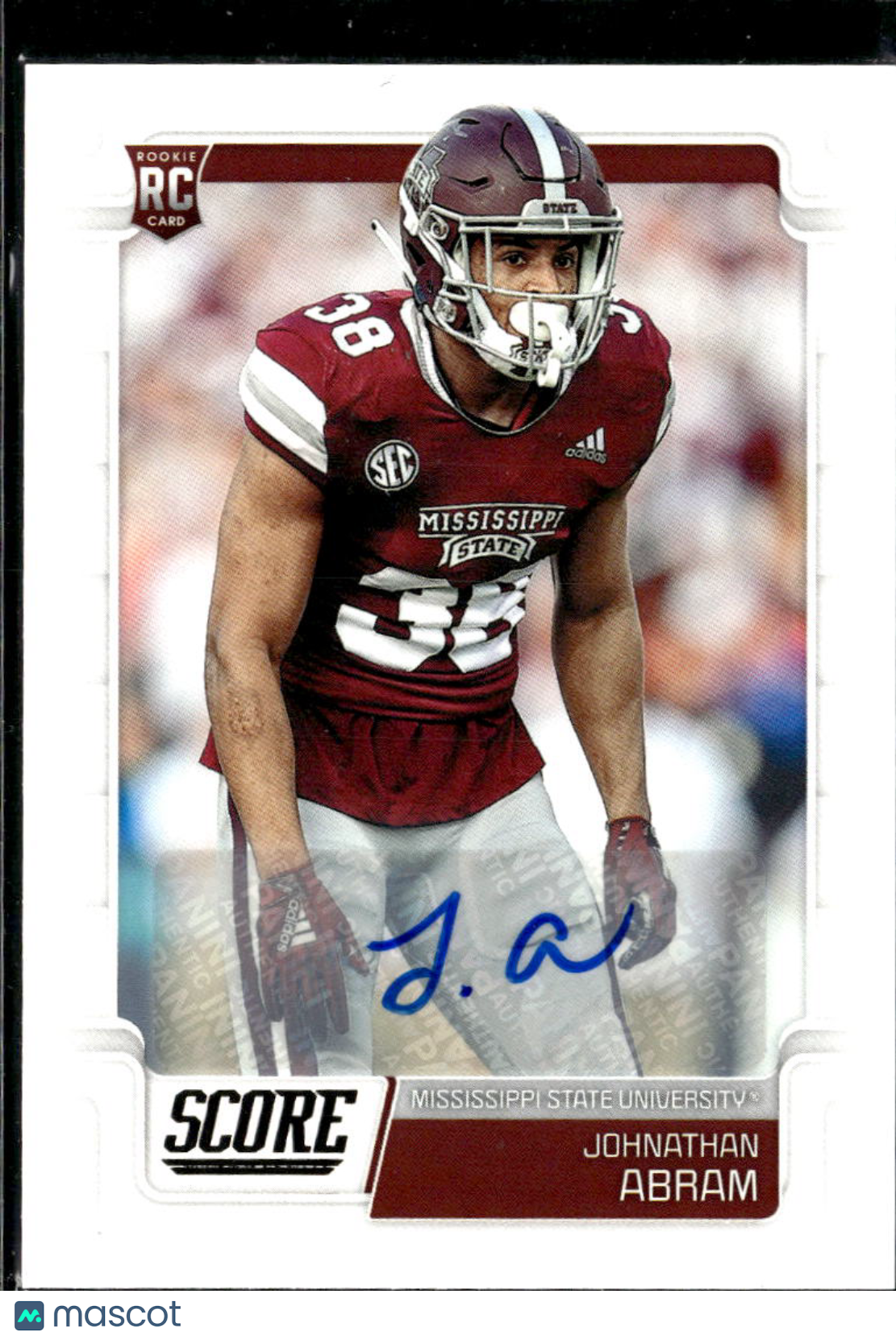 Johnathan Abram 2019 Score RC Auto Autograph Mississippi State Raiders