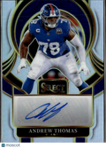 Andrew Thomas 2025 Select Auto Autograph Silver New York Giants
