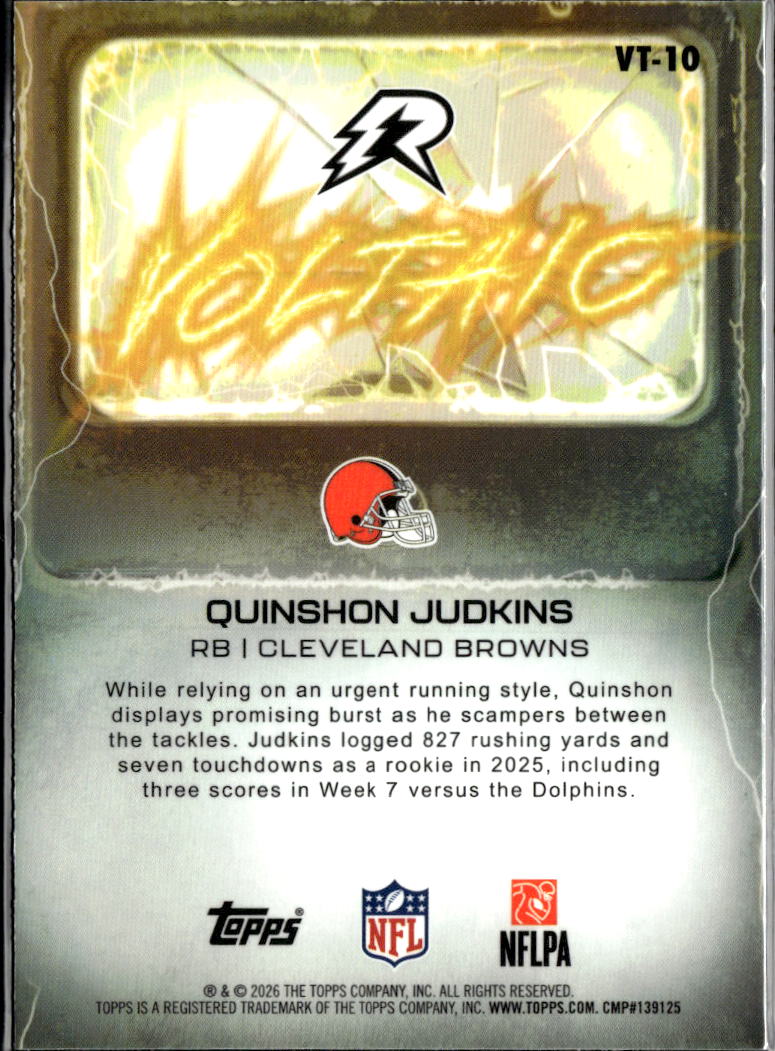 Quinshon Judkins 2026 Topps Resurgence Pink RC /299 Cleveland Browns