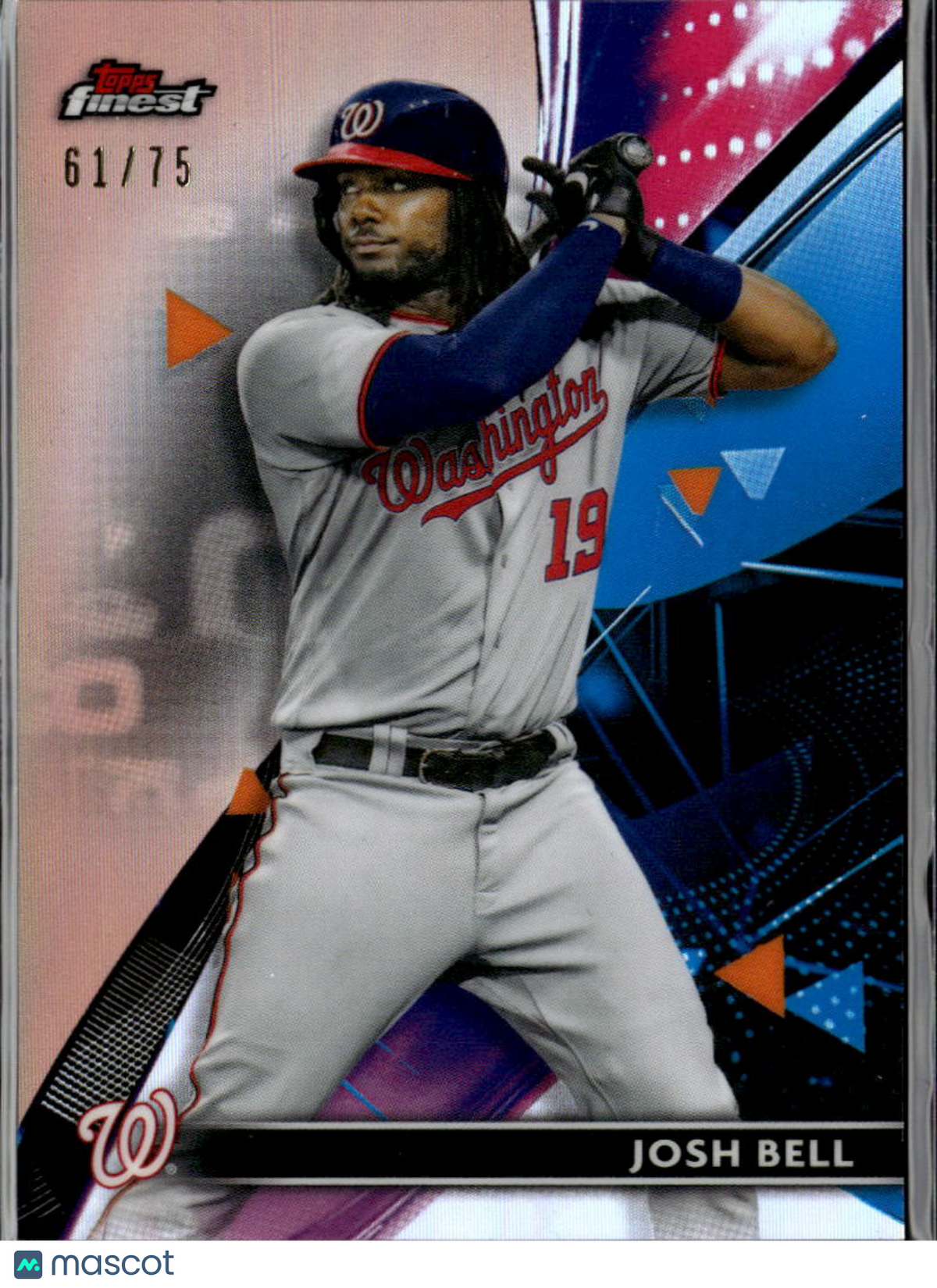 Josh Bell 2021 Topps Finest Rose Gold 61/75 Washington Nationals