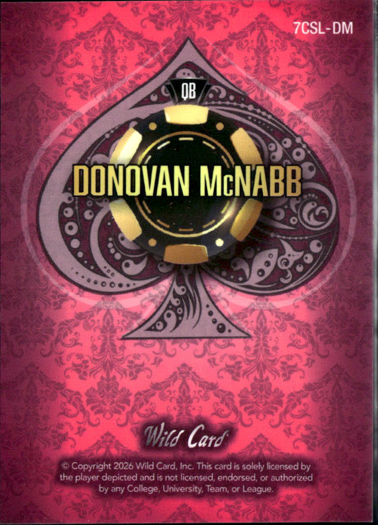 Donovan McNabb 2026 Wild Card 7 Card Studs SSP Philadelphia Eagles 2/3
