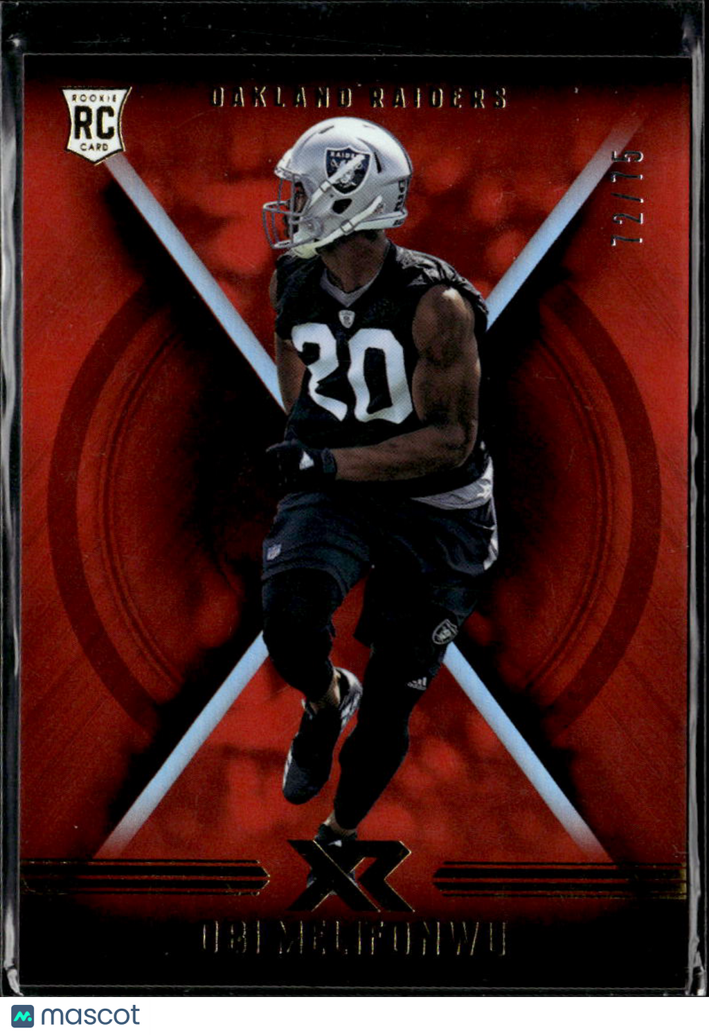 Obi Melifonwu 2017 Panini XR RC Orange 72/75 Oakland Raiders