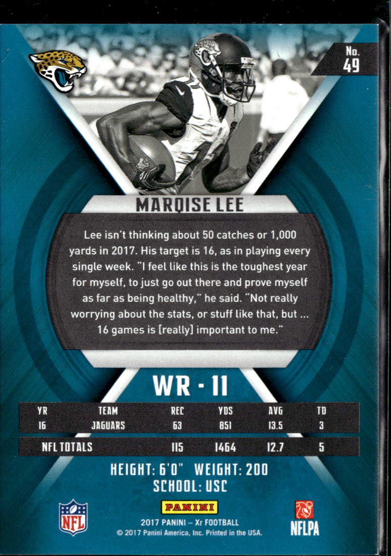 Marqise Lee 2017 Panini XR Blue 111/199 Jacksonville Jaguars