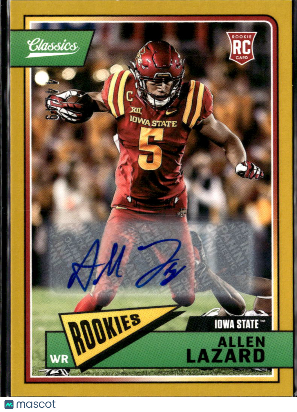 Allen Lazard 2018 Classics RC Auto Autograph /49 Iowa State Cyclones