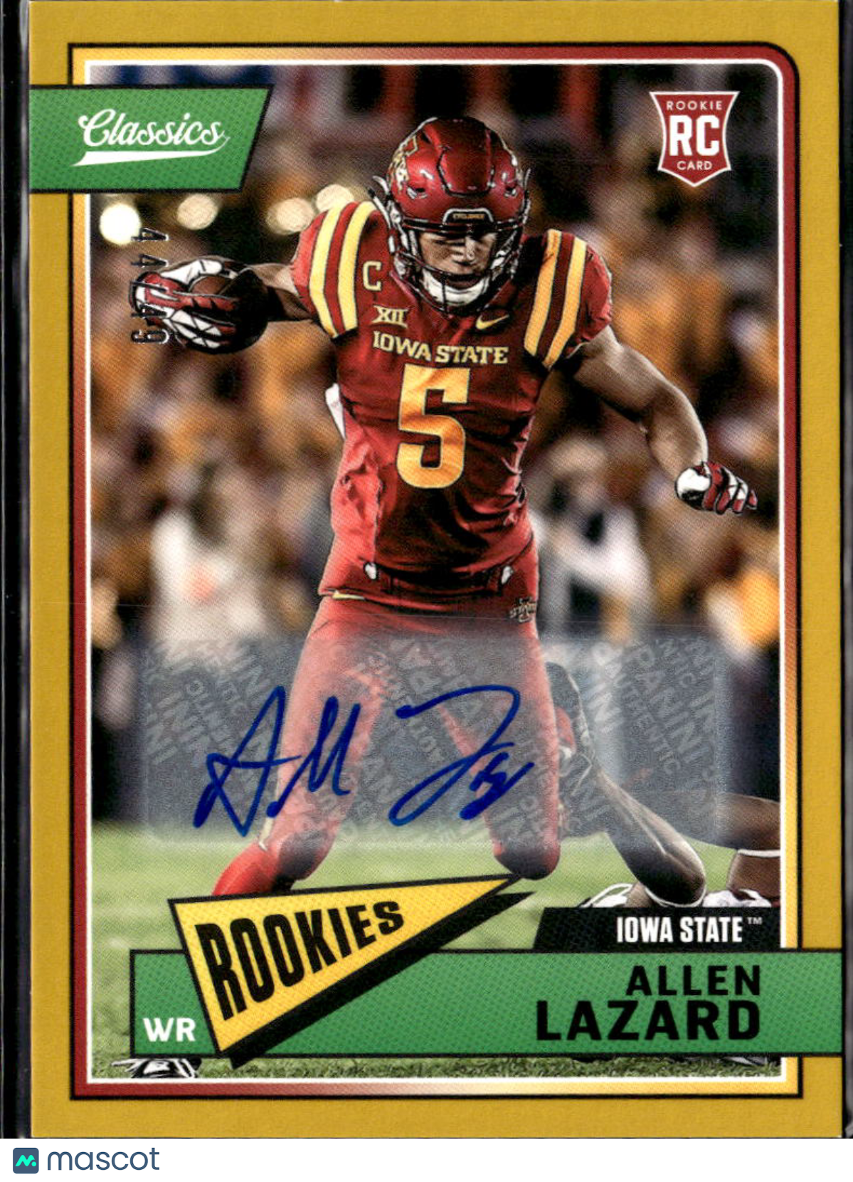 Allen Lazard 2018 Classics RC Auto Autograph /49 Iowa State Cyclones