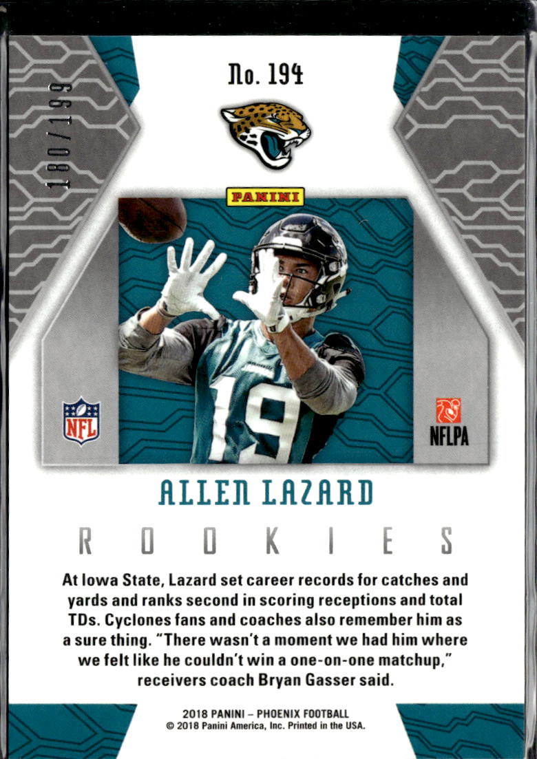 Allen Lazard 2018 Phoenix Pink Rookie RC /199 Jacksonville Jaguars