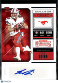Trey Quinn 2018 Contenders Draft Auto Autograph RC SMU Mustangs