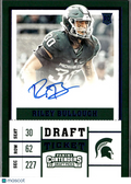 Riley Bullough 2017 Contenders Auto Autograph RC Michigan State Spartans