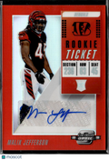 Malik Jefferson 2018 Contenders Optic Orange Auto Autograph RC /49 Bengals