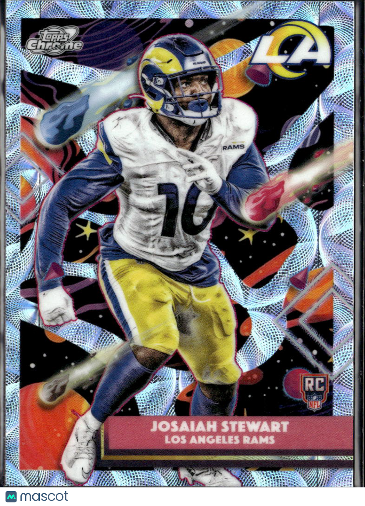 Josaiah Stewart 2025 Topps Chrome Cosmic Nucleus SSP Rookie RC Los Angeles Rams