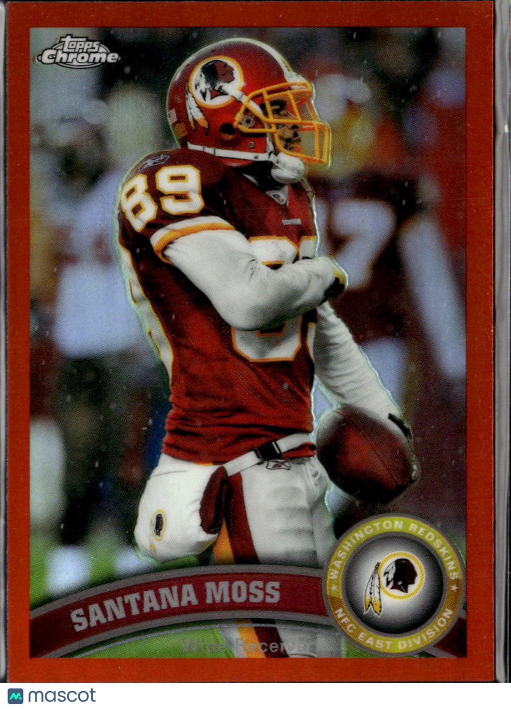 Santana Moss 2011 Topps Chrome Orange Refractor Washington Redskins