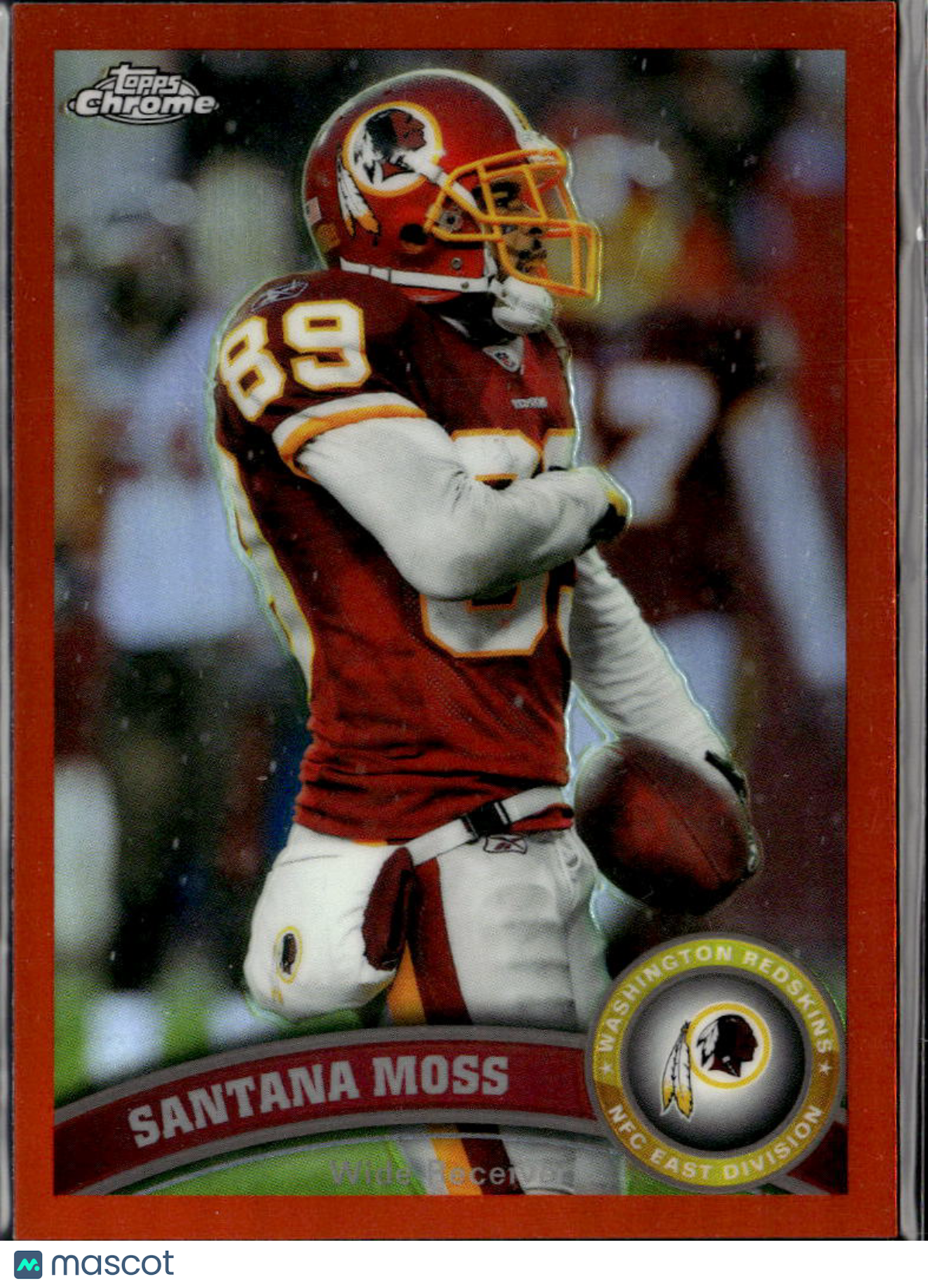 Santana Moss 2011 Topps Chrome Orange Refractor Washington Redskins