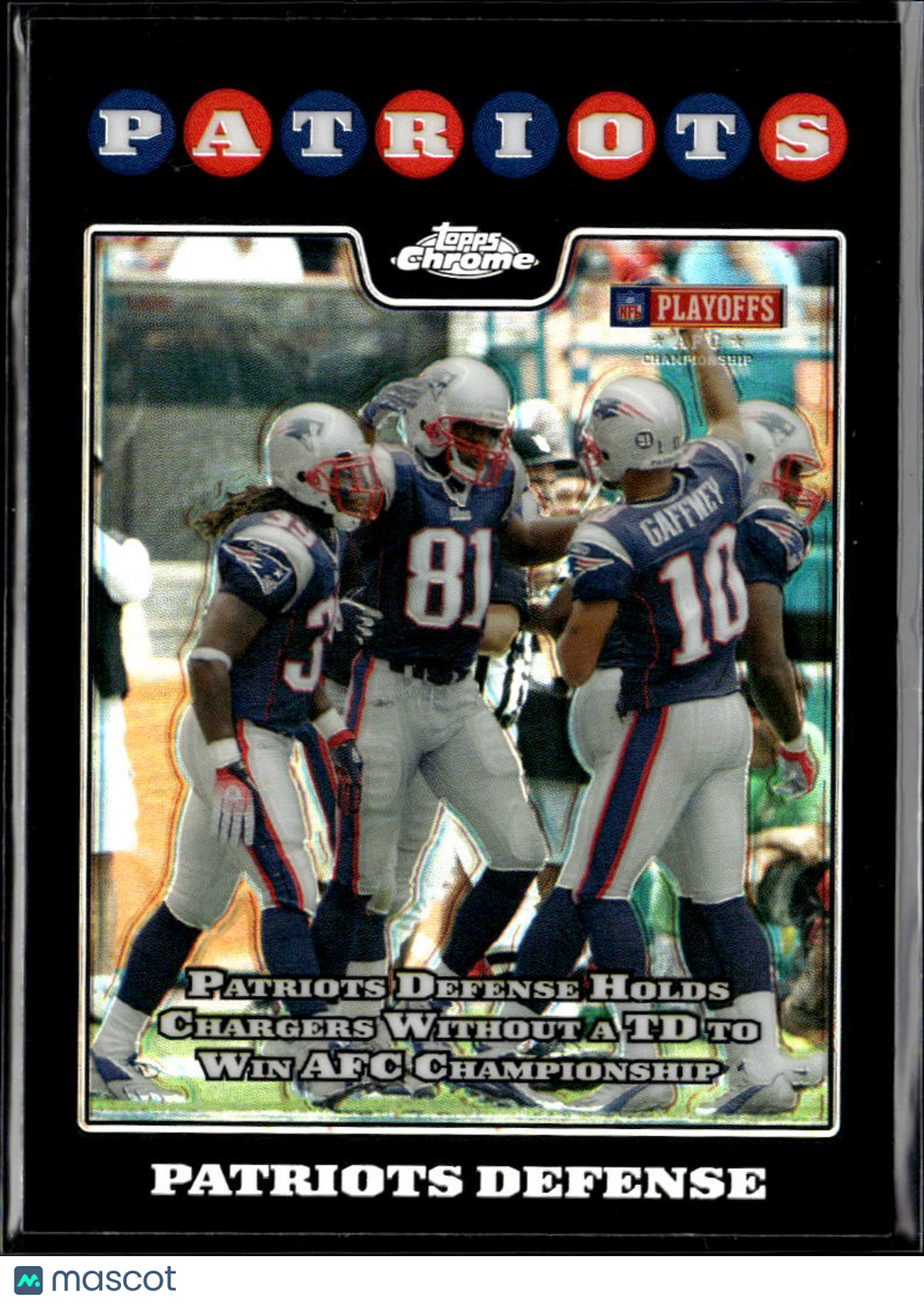 Patriots Defense 2008 Topps Chrome Refractor New England Patriots