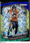 Devaughn Vele 2025 Prizm Blue Yellow Green Denver Broncos