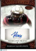Hamsah Nasirildeen 2021 SAGE Aspire Auto Autograph Florida State Seminoles Jets