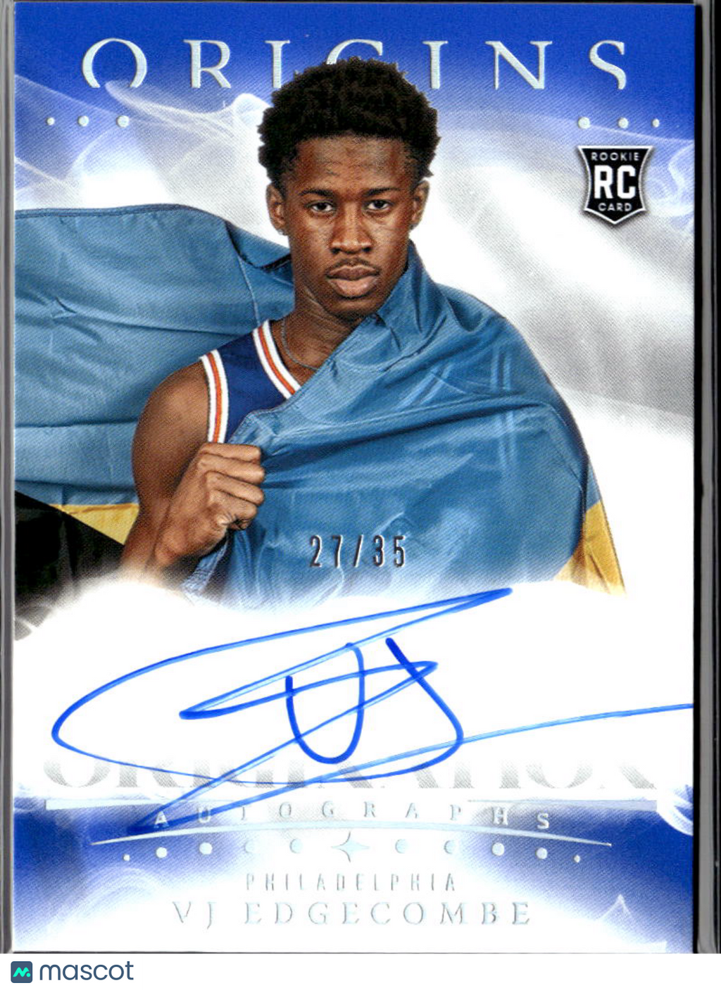 VJ Edgecombe 2025-16 Origins Auto Autograph RC Blue 27/35 Philadelphia