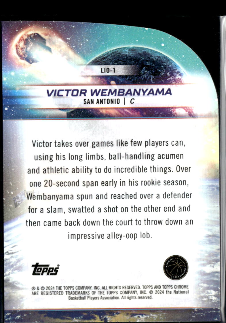 Victor Wembanyama 2023-24 Topps Chrome Cosmic Launched Into Orbit RC Spurs