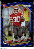 Brashard Smith 2025 Prizm Blue Checkerboard Rookie RC SSP Kansas City Chiefs