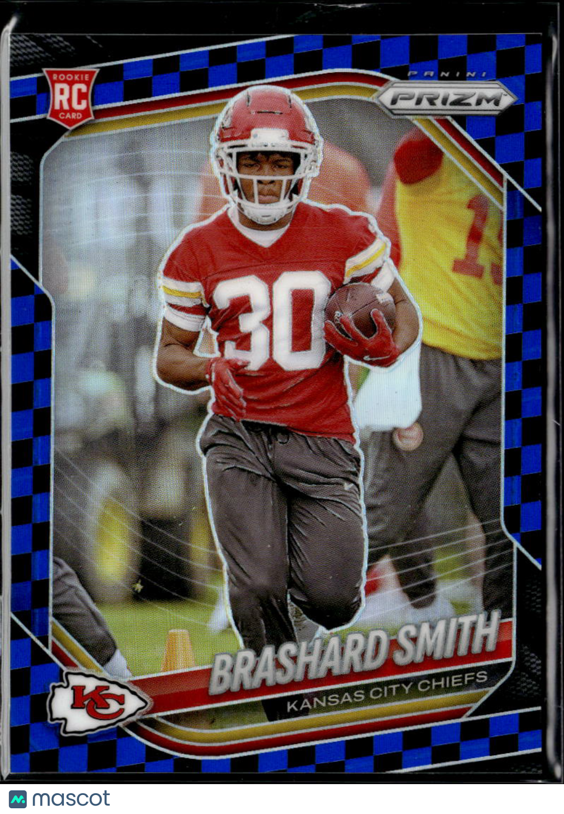 Brashard Smith 2025 Prizm Blue Checkerboard Rookie RC SSP Kansas City Chiefs