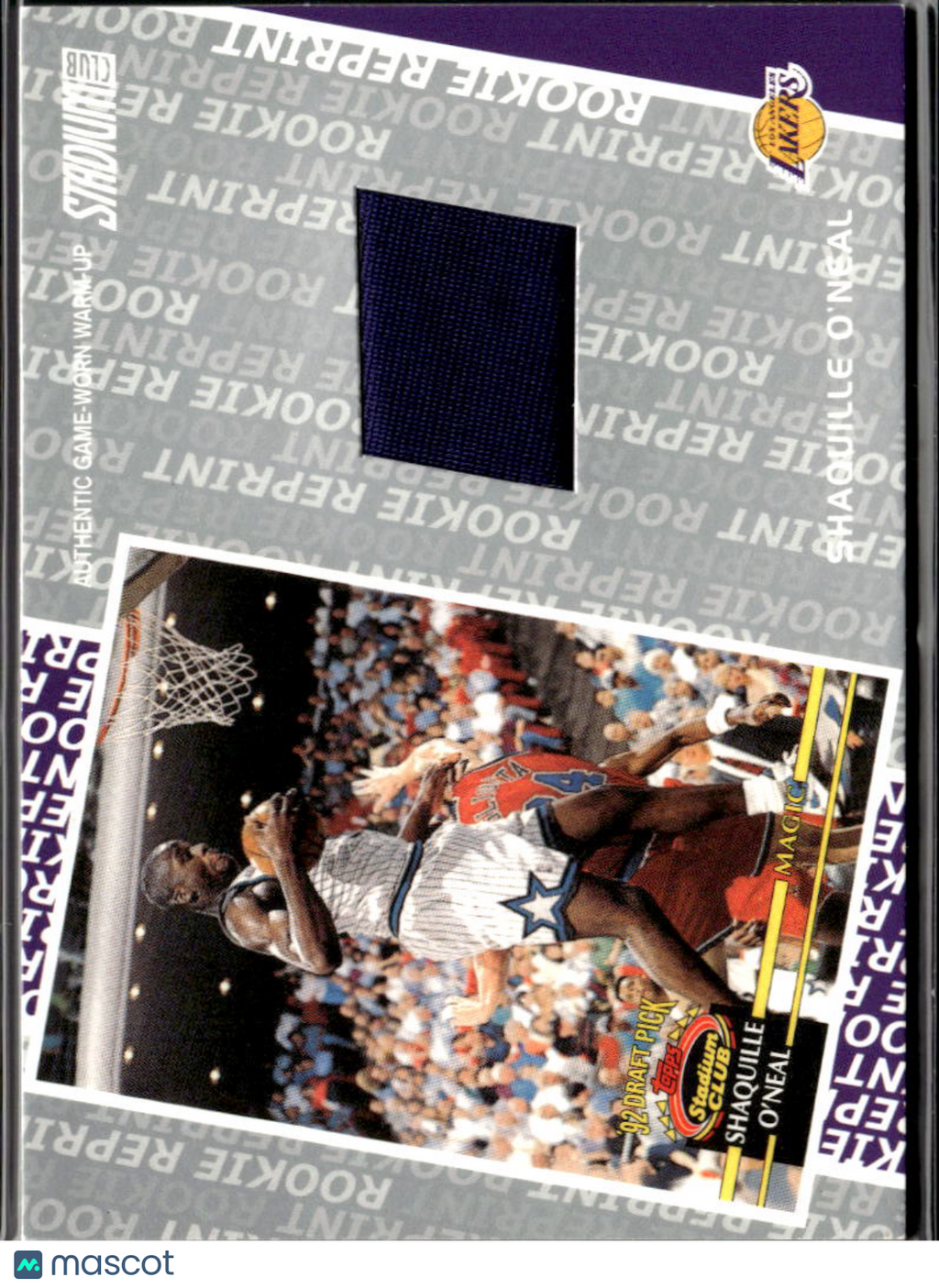 Shaquille O'Neal 2002 Topps Stadium Club Game Worn Jersey Patch Orlando Magic