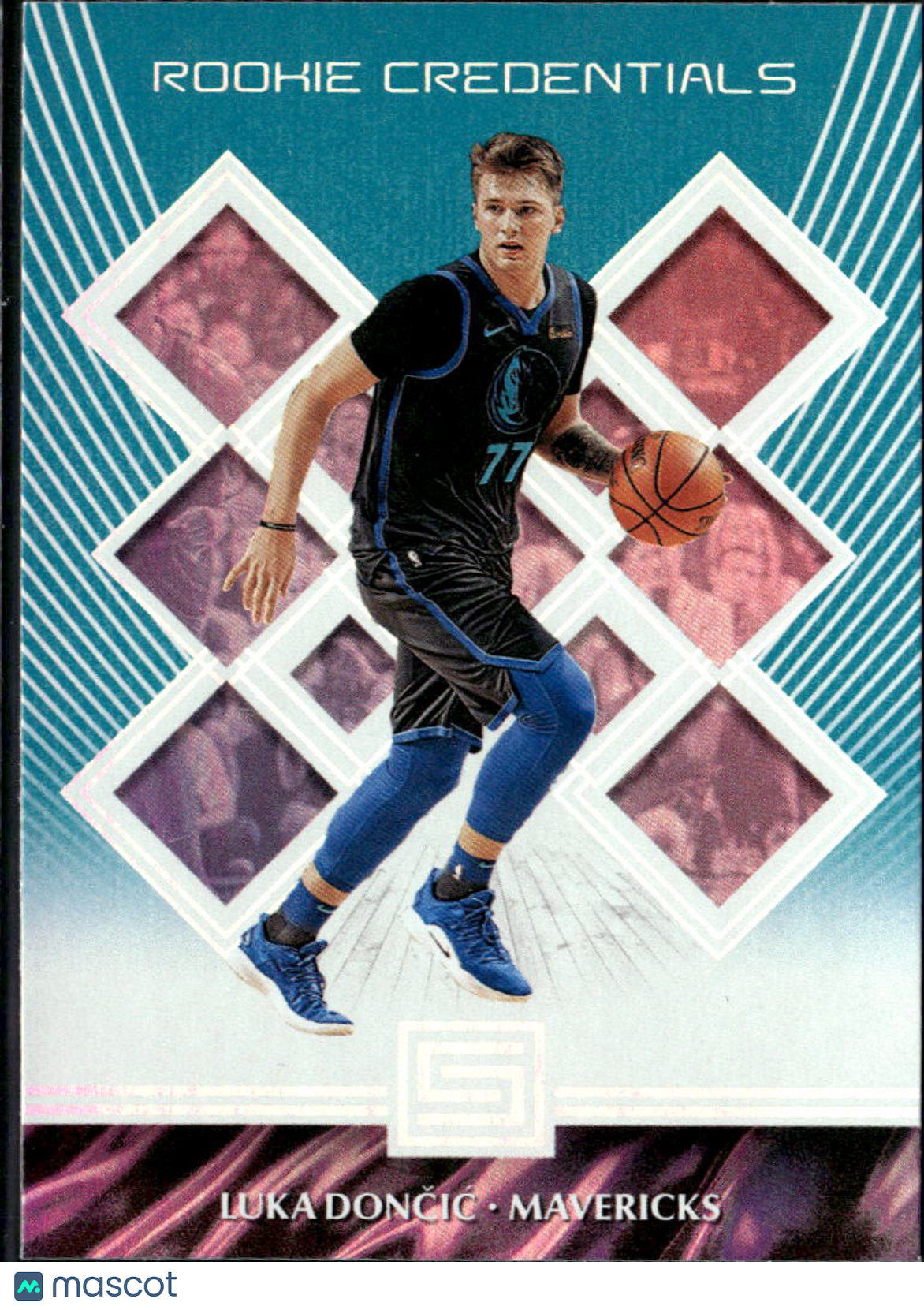 Luka Doncic 2018-19 Status Rookie Credentials RC Aqua Dallas Mavericks