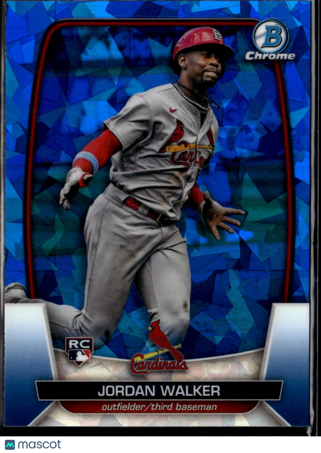 Jordan Walker 2023 Bowman Chrome Blue Sapphire Image Variation RC Stl Cardinals