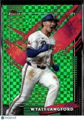 Wyatt Langford 2026 Topps Finest RARE Green XFractor 31/99 Texas Rangers